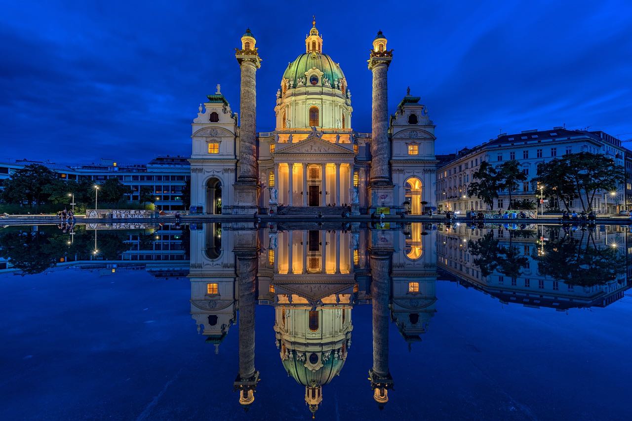 Piękny kościół na Karlsplatz